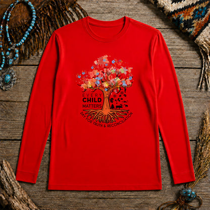 Every Child Matters Tree Of Life, Handprints Of Hope, And Healing Unisex Long Sleeve