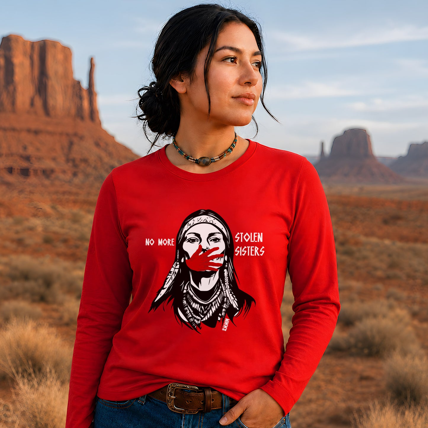 MMIW No More Stolen Sisters Unisex Long Sleeve
