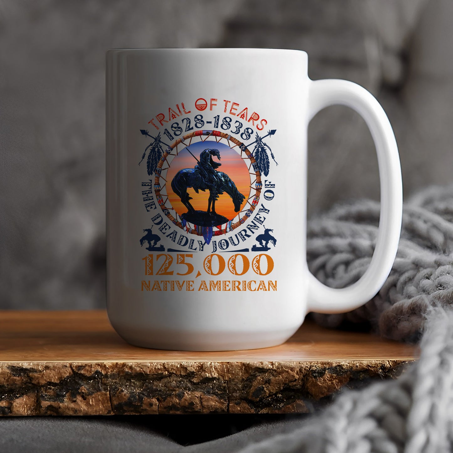 Trail of Tears Memorial 125,000 Native Americans Lost Ceramic Coffee Mug