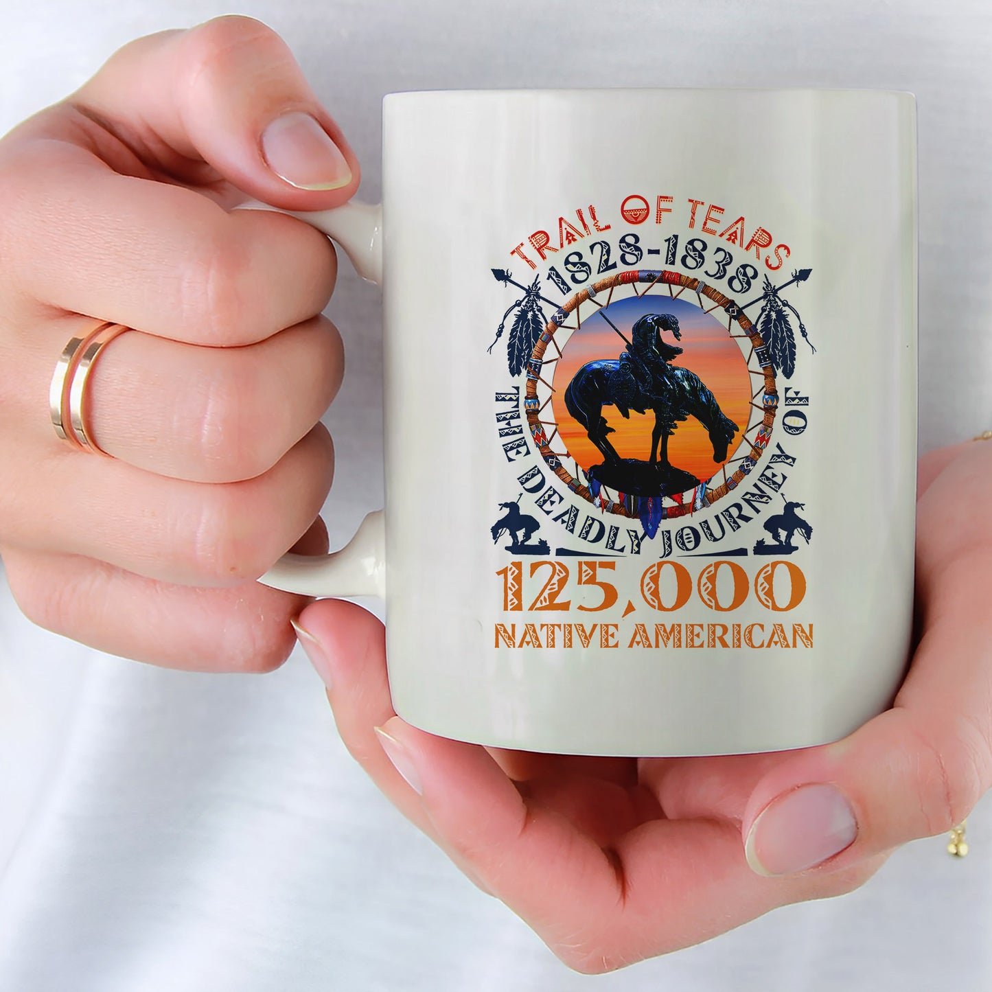 Trail of Tears Memorial 125,000 Native Americans Lost Ceramic Coffee Mug