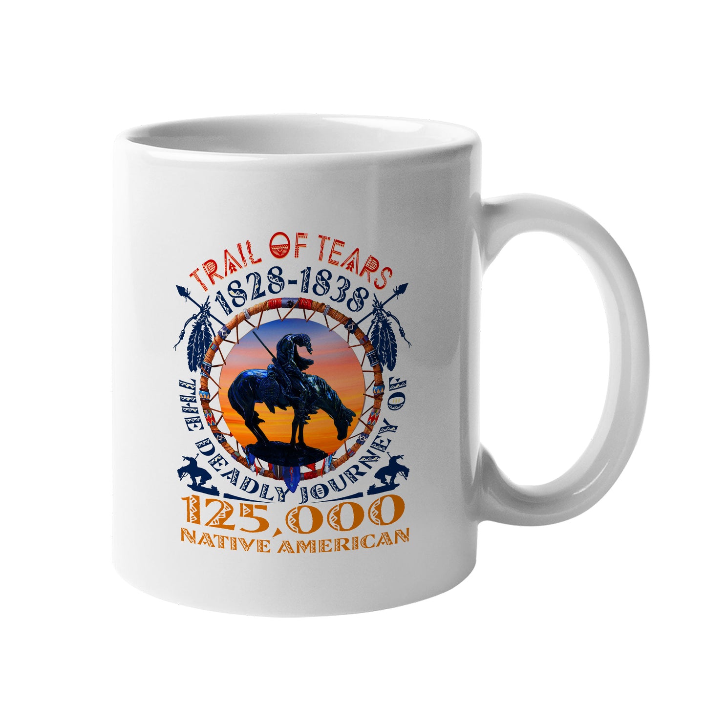 Trail of Tears Memorial 125,000 Native Americans Lost Ceramic Coffee Mug