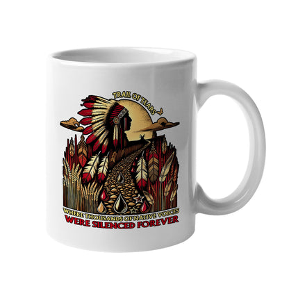 Trail Of Tears - Where Thousands Of Native Chief Ceramic Coffee Mug
