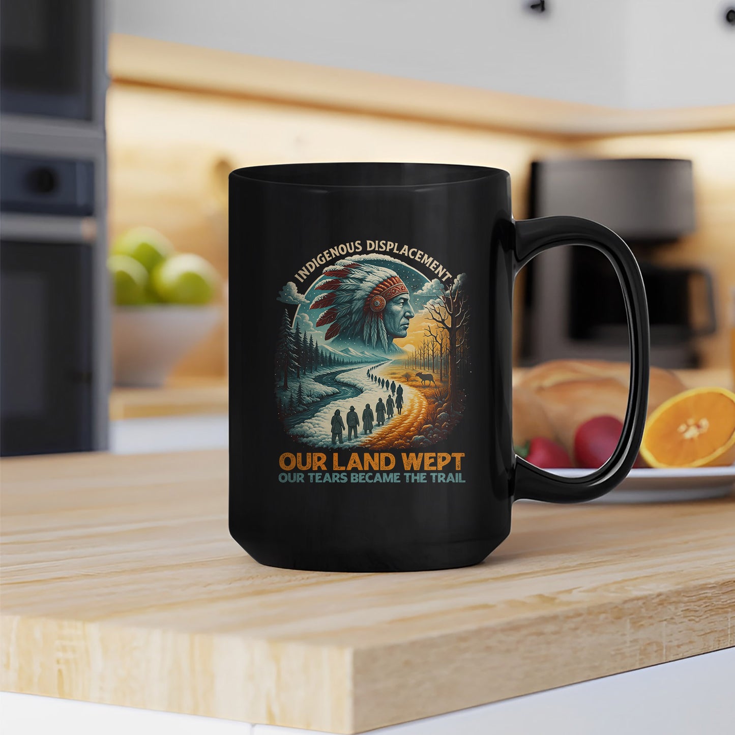 Indigenous Displacement - Our Land Wept Our Tears Became The Trail Ceramic Coffee Mug