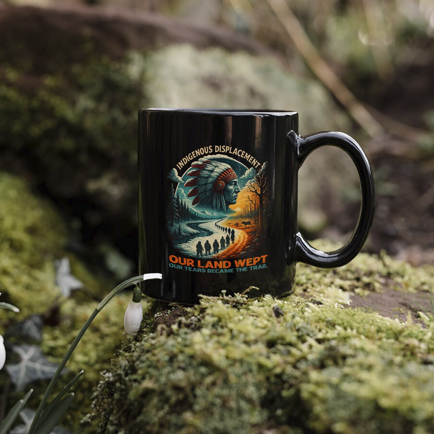 Indigenous Displacement - Our Land Wept Our Tears Became The Trail Ceramic Coffee Mug