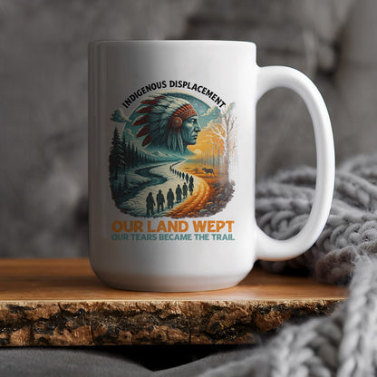 Indigenous Displacement - Our Land Wept Our Tears Became The Trail Ceramic Coffee Mug