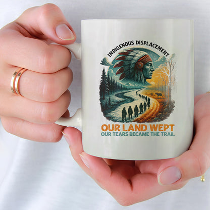 Indigenous Displacement - Our Land Wept Our Tears Became The Trail Ceramic Coffee Mug