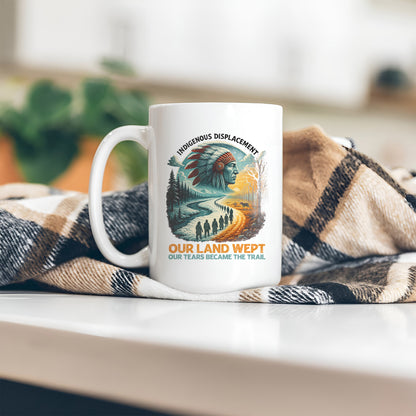 Indigenous Displacement - Our Land Wept Our Tears Became The Trail Ceramic Coffee Mug