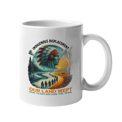 Indigenous Displacement - Our Land Wept Our Tears Became The Trail Ceramic Coffee Mug
