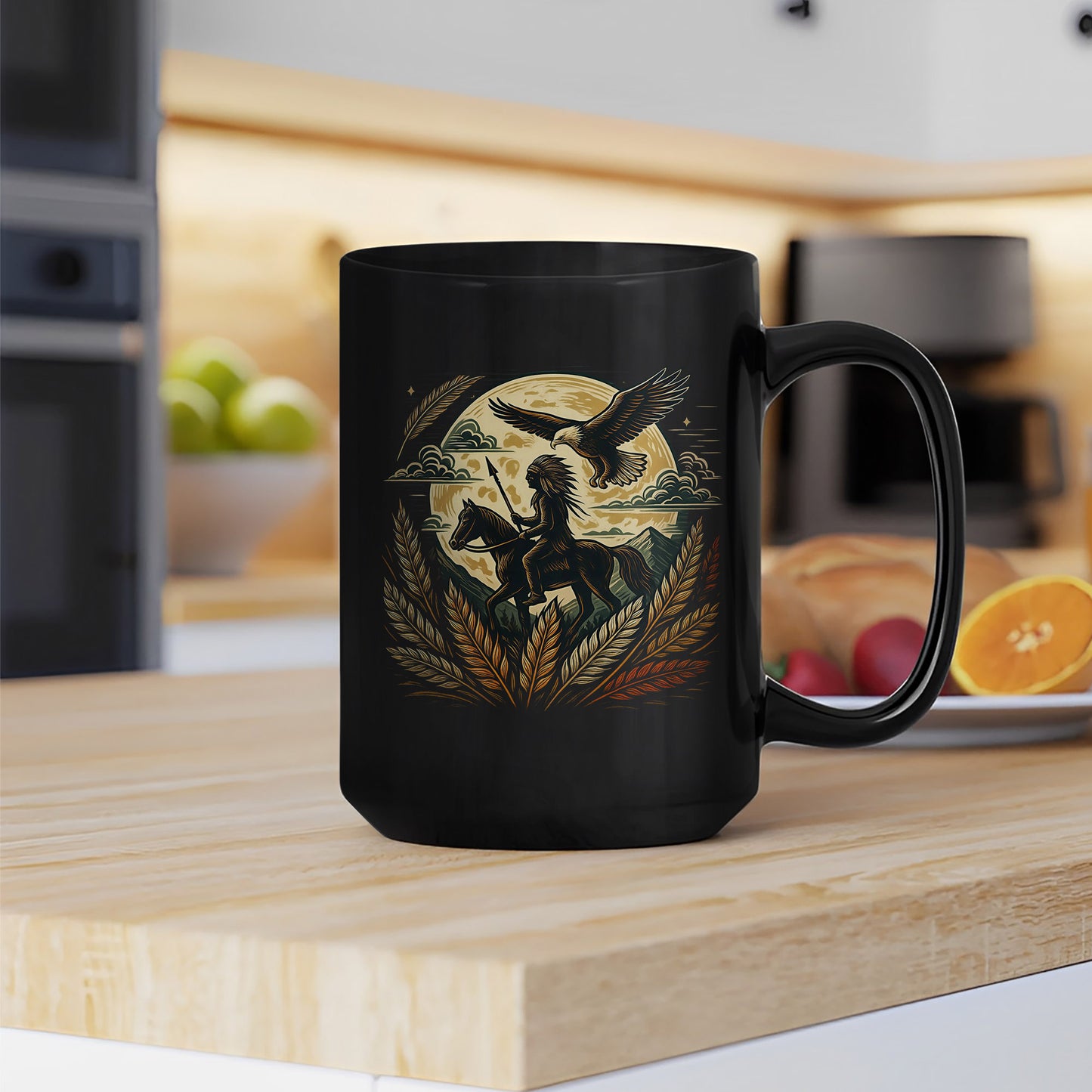 Trail Of Tears - Native American Chief Ride Horse Ceramic Coffee Mug