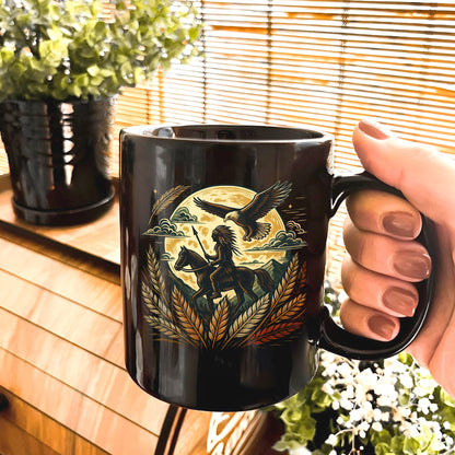 Trail Of Tears - Native American Chief Ride Horse Ceramic Coffee Mug