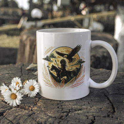 Trail Of Tears - Native American Chief Ride Horse Ceramic Coffee Mug