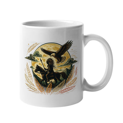 Trail Of Tears - Native American Chief Ride Horse Ceramic Coffee Mug