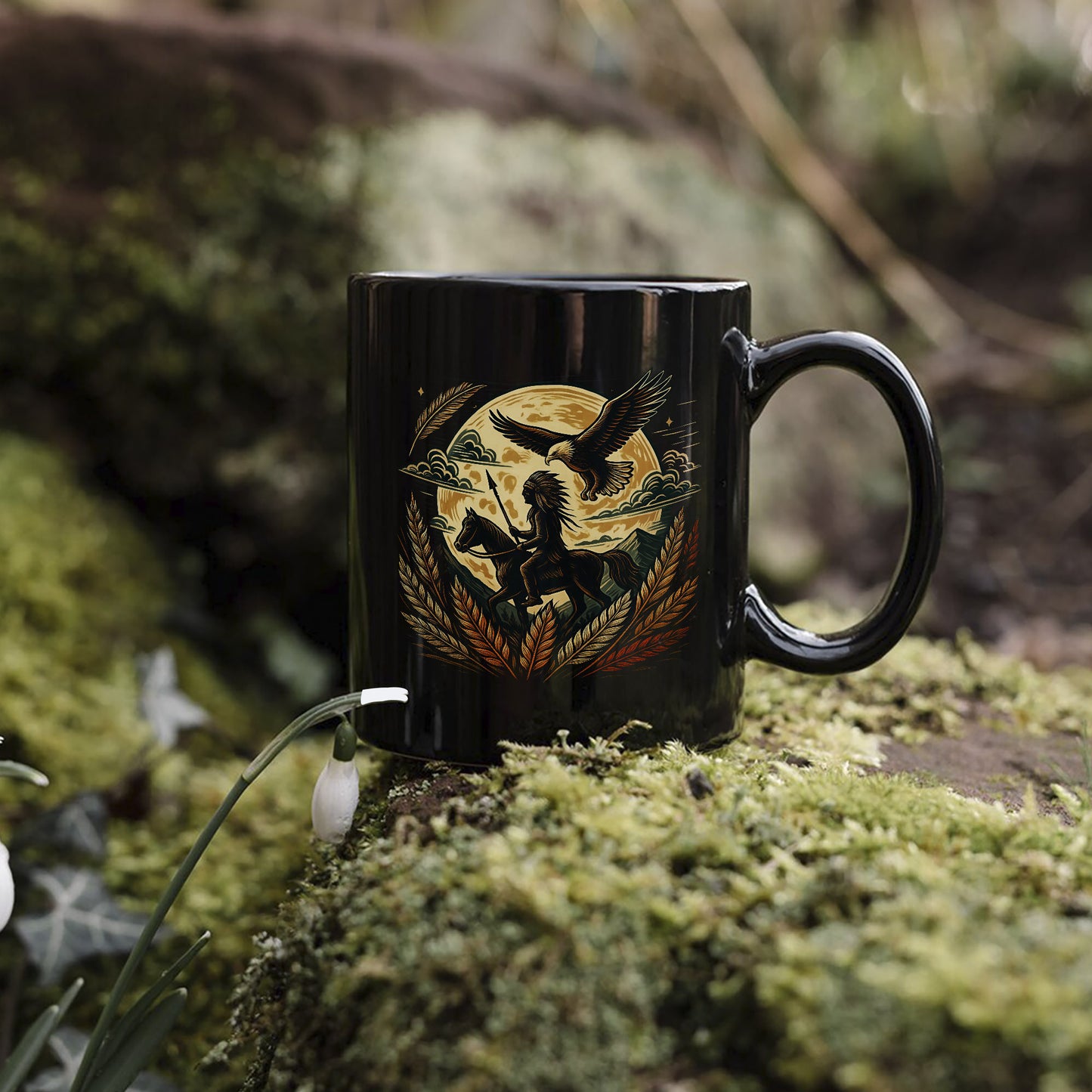 Trail Of Tears - Native American Chief Ride Horse Ceramic Coffee Mug
