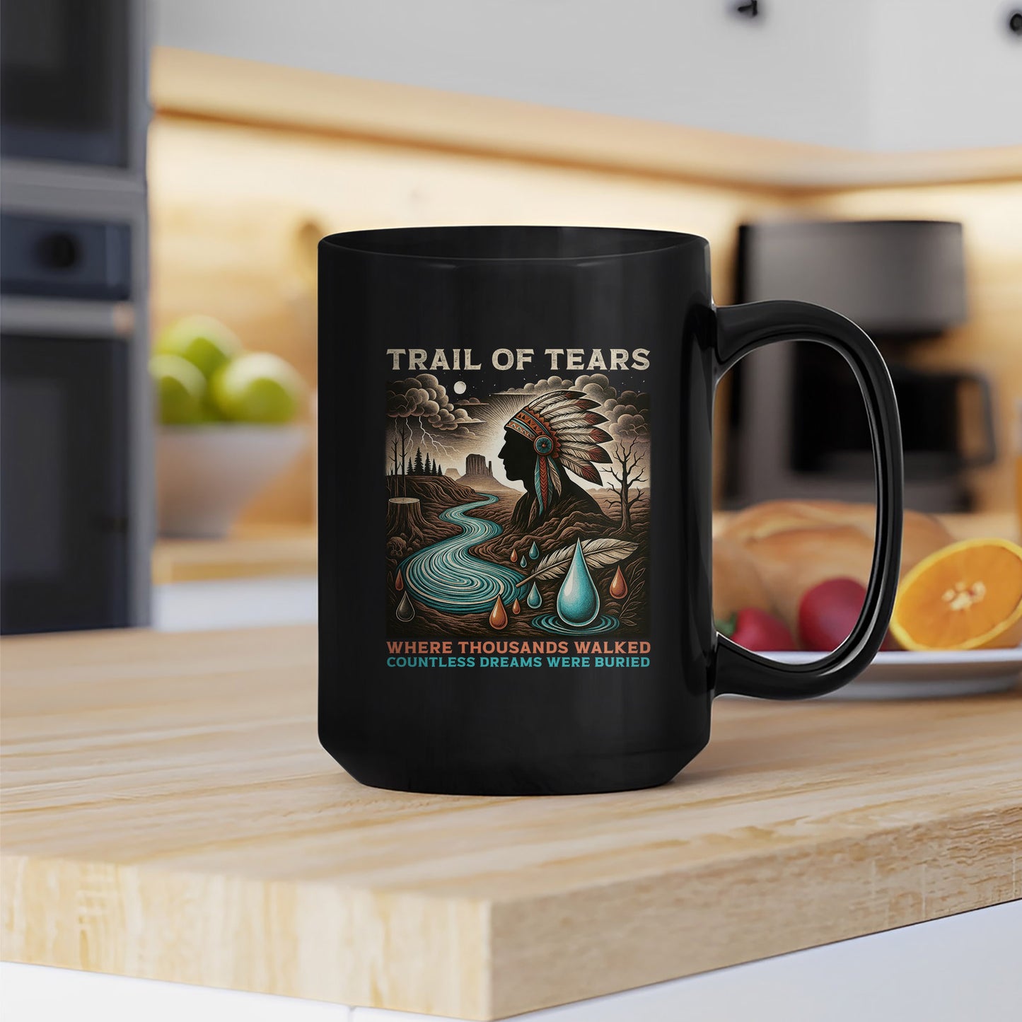 Trail Of Tears - Where Thousands Walked Countless Dreams Were Buried Ceramic Coffee Mug