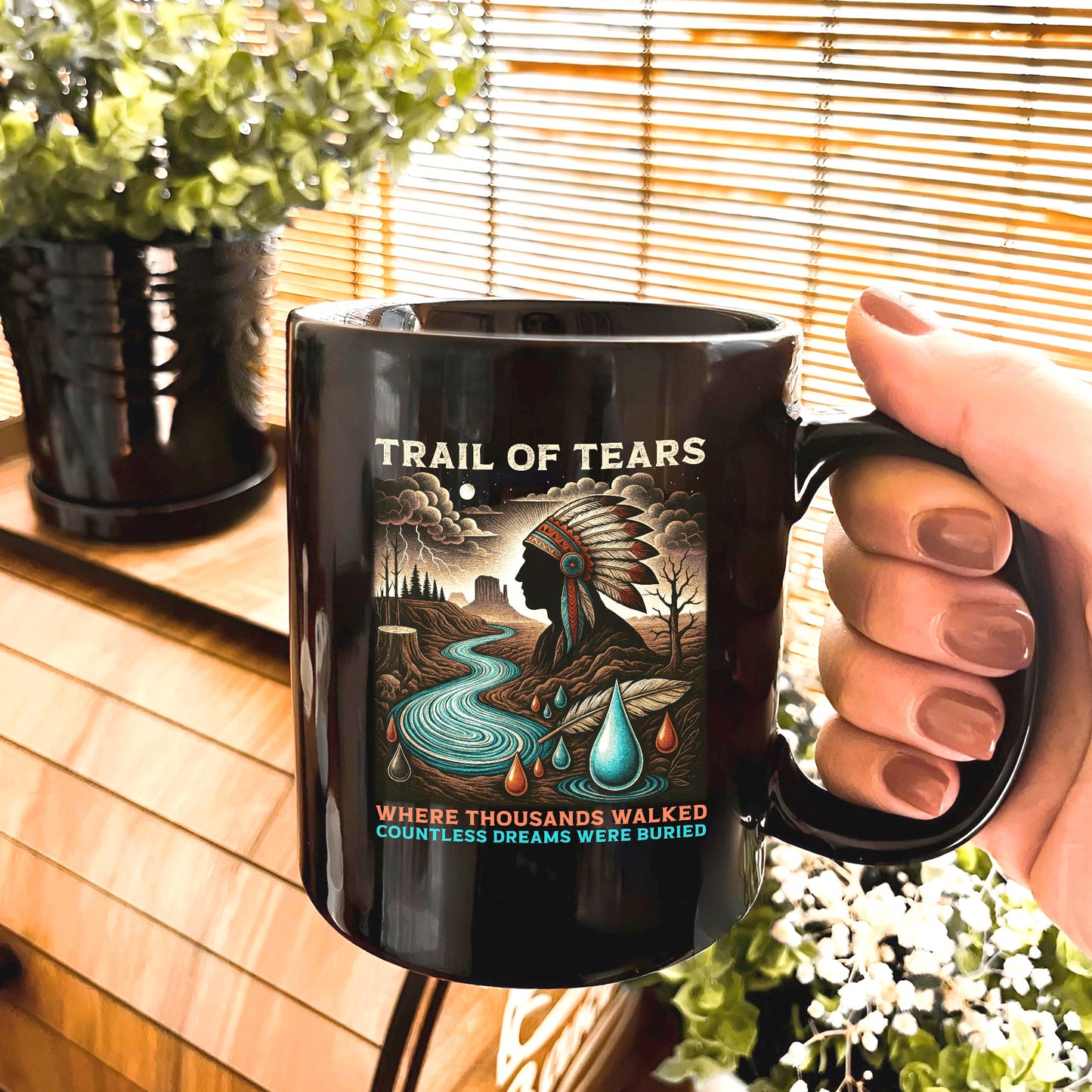 Trail Of Tears - Where Thousands Walked Countless Dreams Were Buried Ceramic Coffee Mug