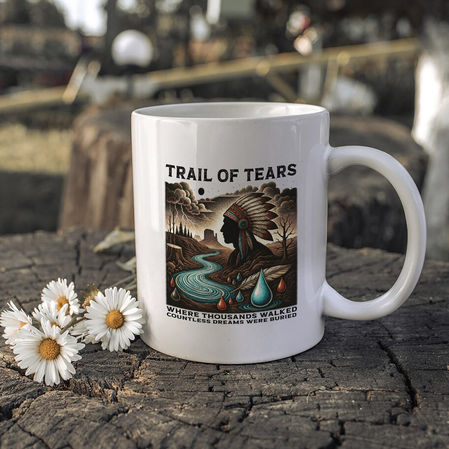 Trail Of Tears - Where Thousands Walked Countless Dreams Were Buried Ceramic Coffee Mug