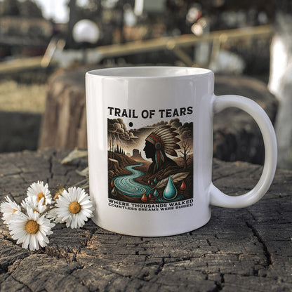 Trail Of Tears - Where Thousands Walked Countless Dreams Were Buried Ceramic Coffee Mug