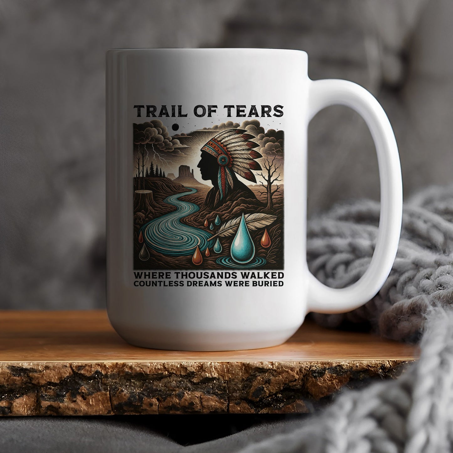 Trail Of Tears - Where Thousands Walked Countless Dreams Were Buried Ceramic Coffee Mug