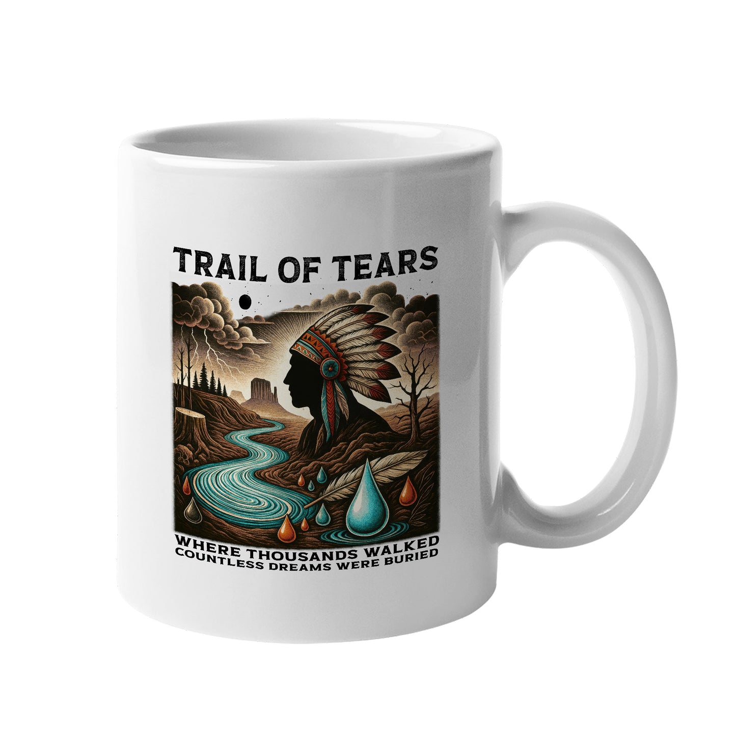 Trail Of Tears - Where Thousands Walked Countless Dreams Were Buried Ceramic Coffee Mug