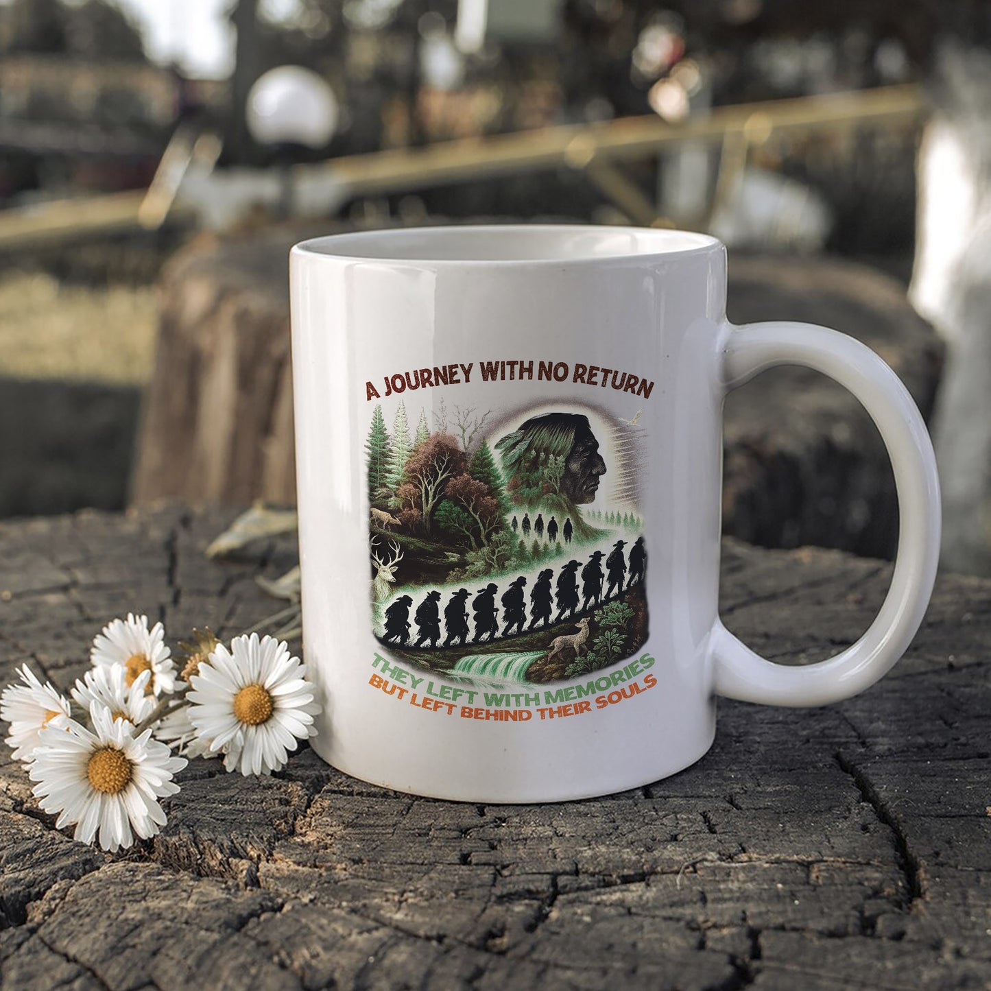 A Journey With No Return - They Left With Memories Ceramic Coffee Mug