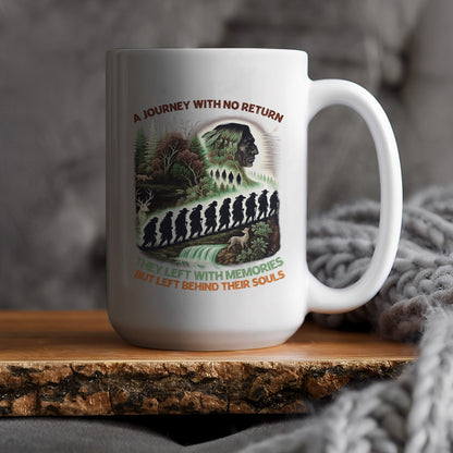A Journey With No Return - They Left With Memories Ceramic Coffee Mug