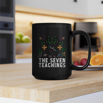 The Seven Teachings - Indigenous Animal Symbols Ceramic Coffee Mug
