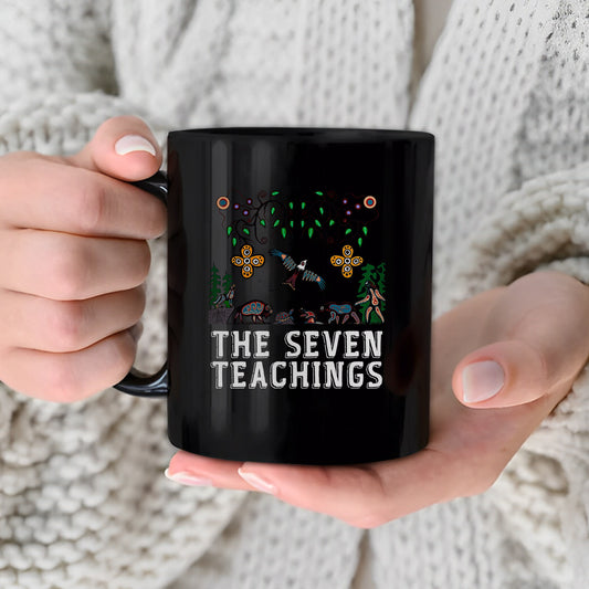 The Seven Teachings - Indigenous Animal Symbols Ceramic Coffee Mug