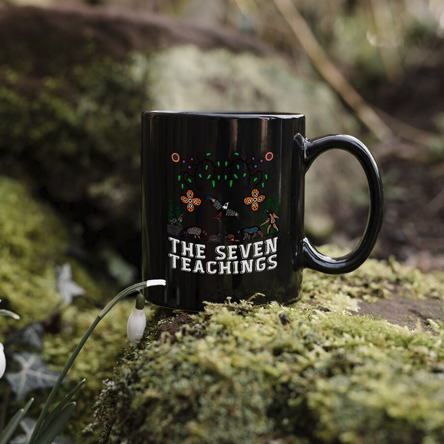 The Seven Teachings - Indigenous Animal Symbols Ceramic Coffee Mug