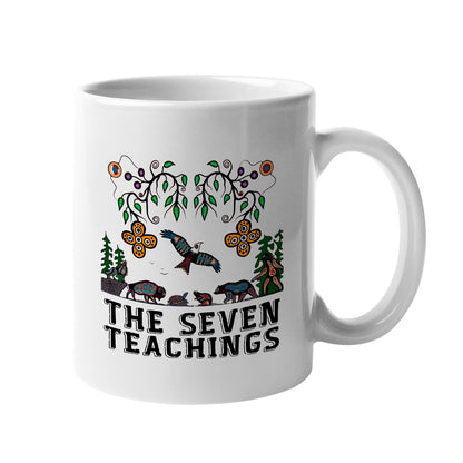 The Seven Teachings - Indigenous Animal Symbols Ceramic Coffee Mug