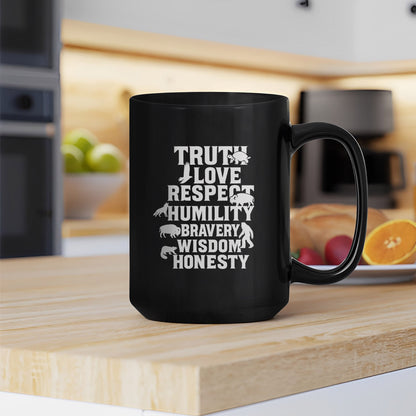 Seven Teachings Animals Graphic Ceramic Coffee Mug