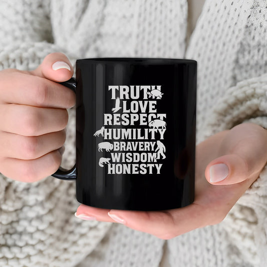 Seven Teachings Animals Graphic Ceramic Coffee Mug
