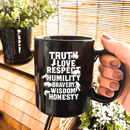 Seven Teachings Animals Graphic Ceramic Coffee Mug