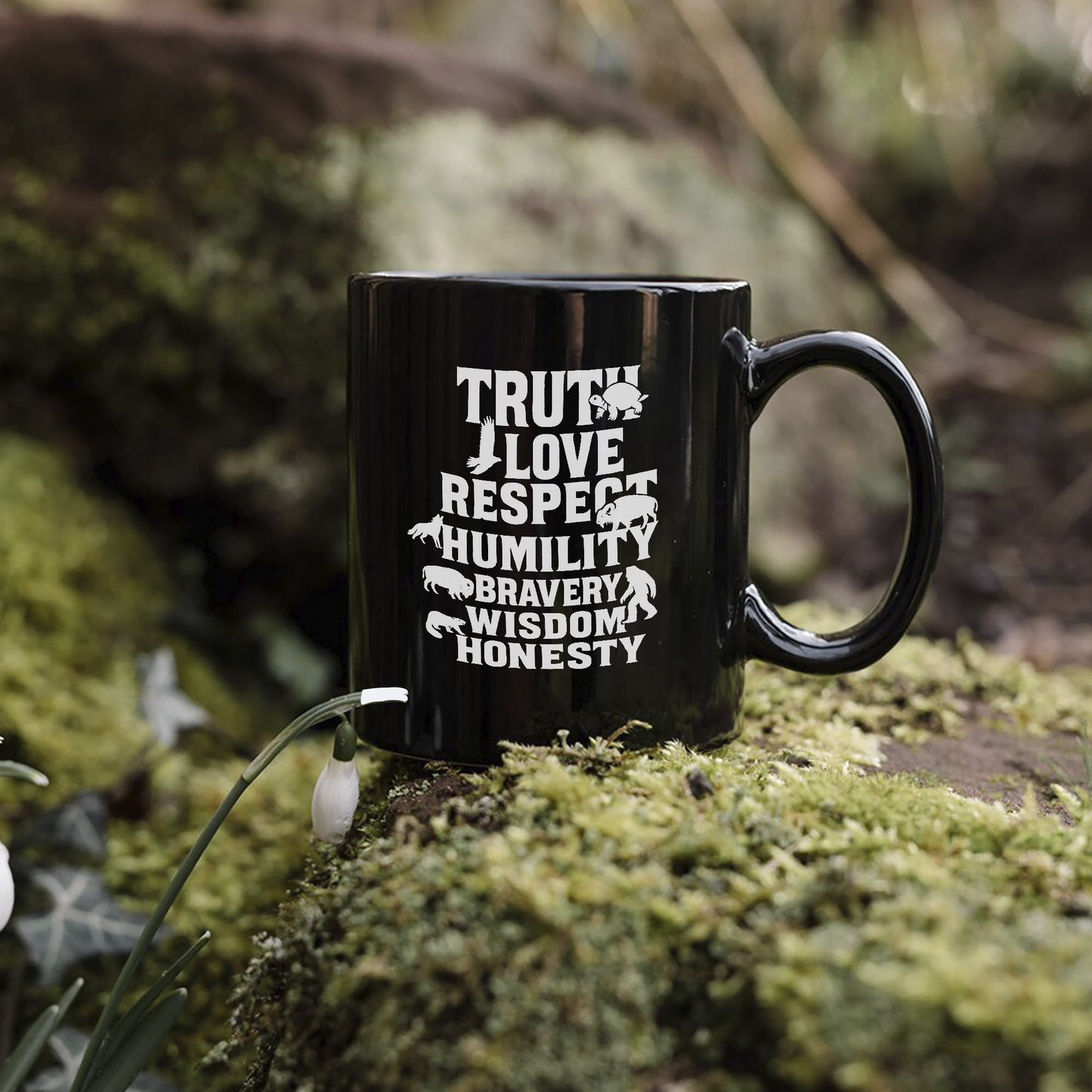 Seven Teachings Animals Graphic Ceramic Coffee Mug