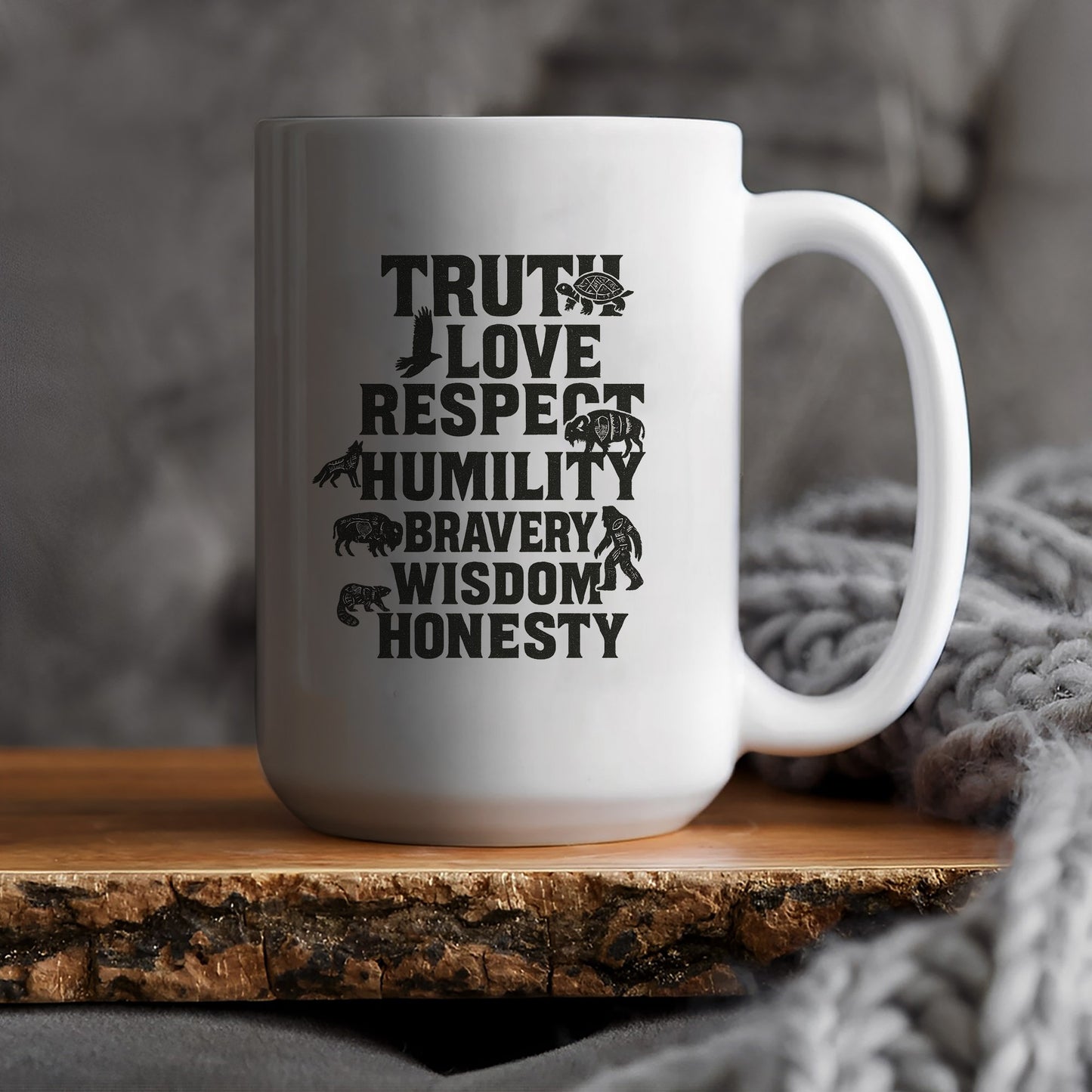 Seven Teachings Animals Graphic Ceramic Coffee Mug