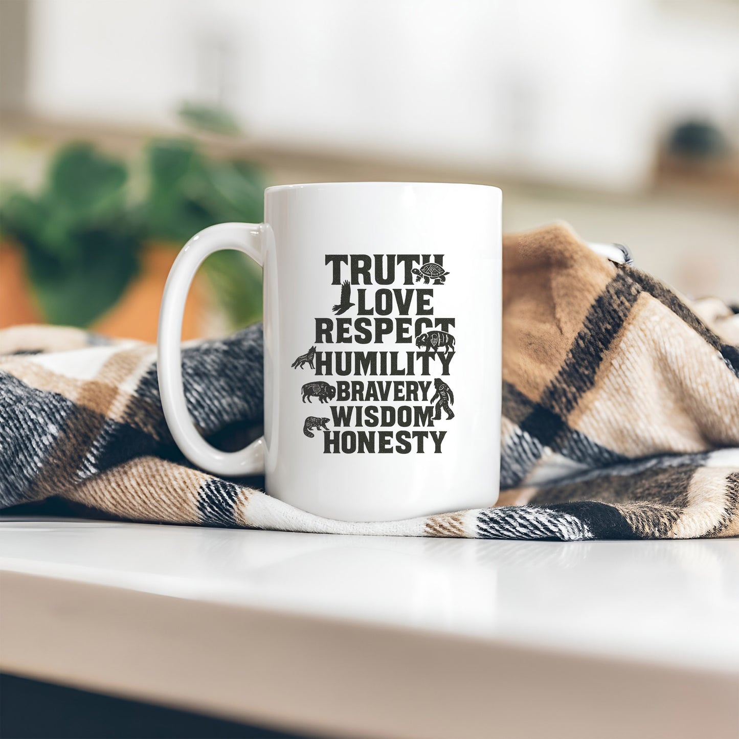 Seven Teachings Animals Graphic Ceramic Coffee Mug