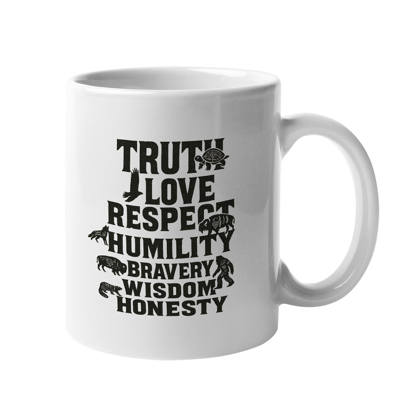 Seven Teachings Animals Graphic Ceramic Coffee Mug
