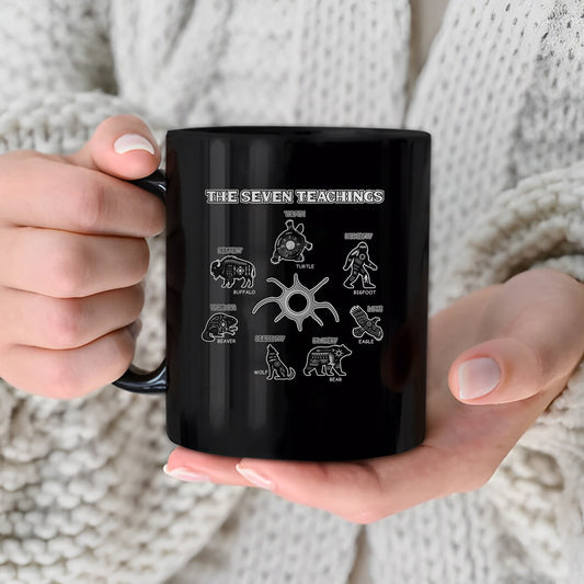 The Seven Teachings - Indigenous Animals Graphic Ceramic Coffee Mug