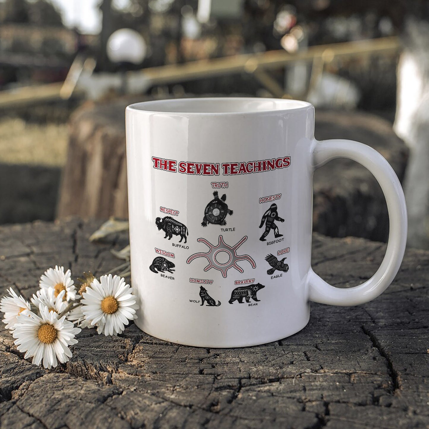 The Seven Teachings - Indigenous Animals Graphic Ceramic Coffee Mug