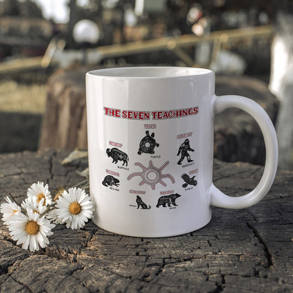 The Seven Teachings - Indigenous Animals Graphic Ceramic Coffee Mug