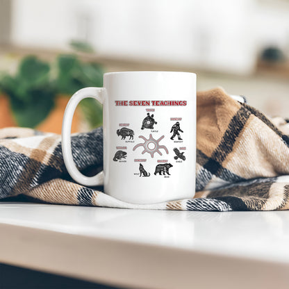 The Seven Teachings - Indigenous Animals Graphic Ceramic Coffee Mug