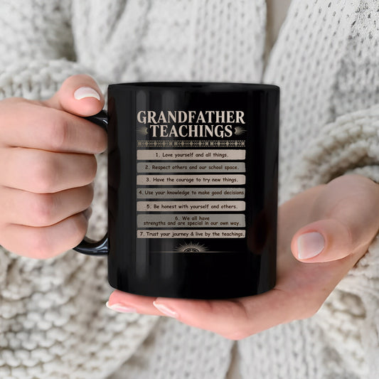 Grandfather Teachings - 7 Guiding Principles Ceramic Coffee Mug