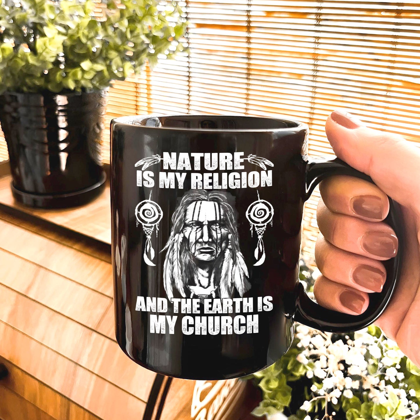 Nature & Earth Statement - Elder Portrait Design Ceramic Coffee Mug