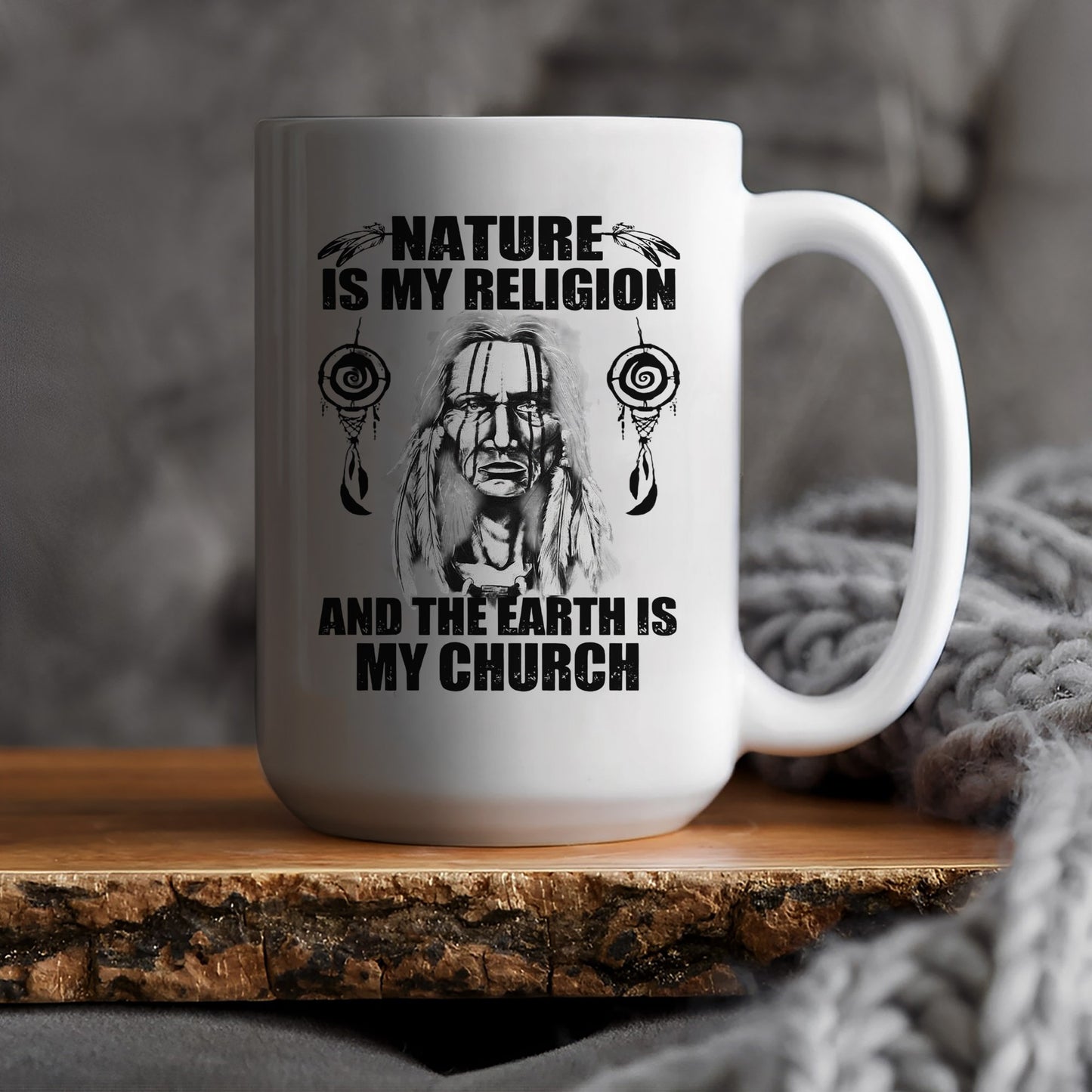 Nature & Earth Statement - Elder Portrait Design Ceramic Coffee Mug