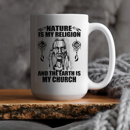 Nature & Earth Statement - Elder Portrait Design Ceramic Coffee Mug