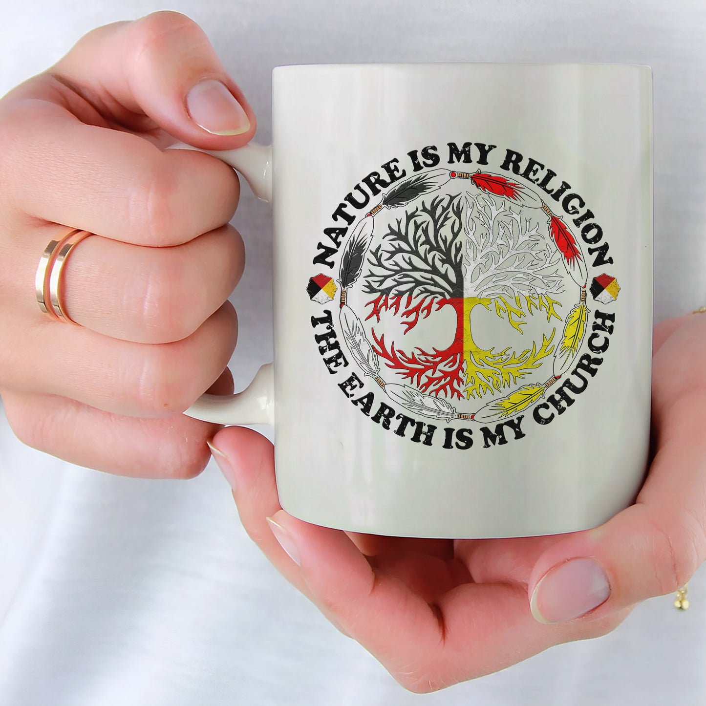 Nature Is My Religion - The Earth Is My Church Ceramic Coffee Mug
