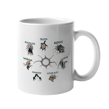 The Seven Sacred Laws Native American Indigenous Culture Ceramic Coffee Mug