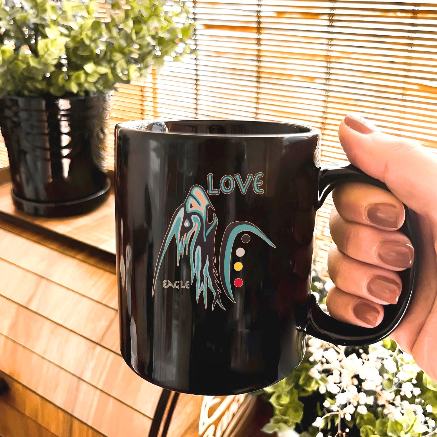The Seven Sacred Laws - Love Native American Ceramic Coffee Mug