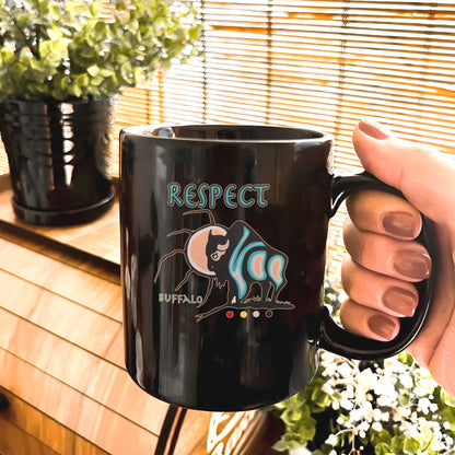 The Seven Sacred Laws - Respect Native American Ceramic Coffee Mug