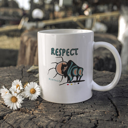 The Seven Sacred Laws - Respect Native American Ceramic Coffee Mug