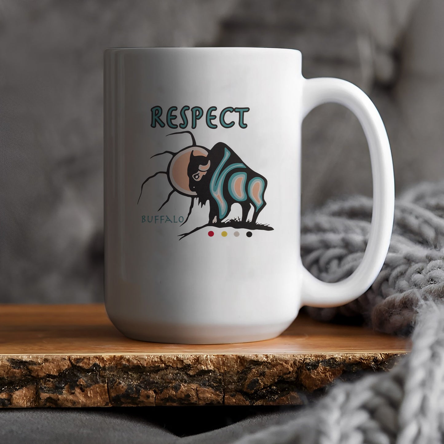The Seven Sacred Laws - Respect Native American Ceramic Coffee Mug